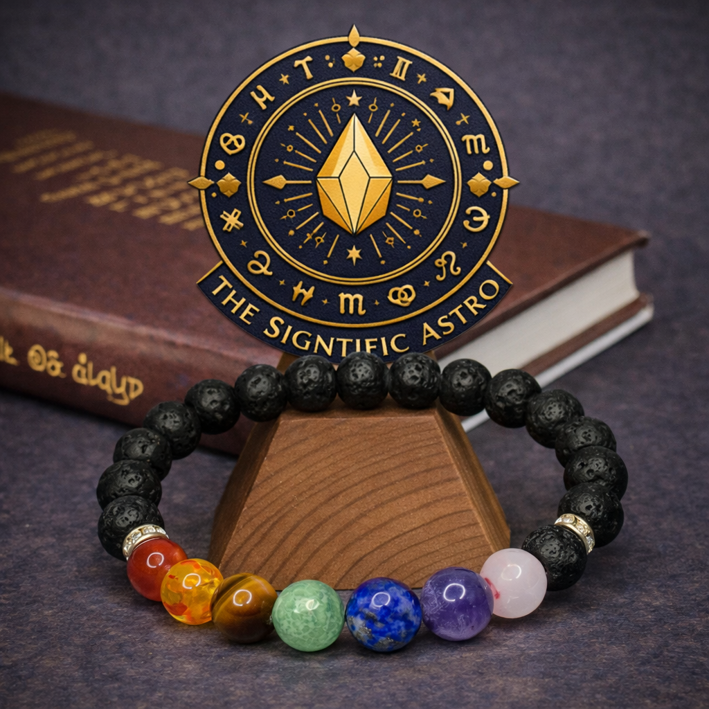 SEVEN CHAKRAS LAVA STONE BRACELET